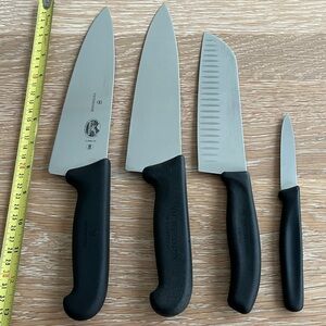 Assortment of Victorinox Chef Santoku Paring Knives